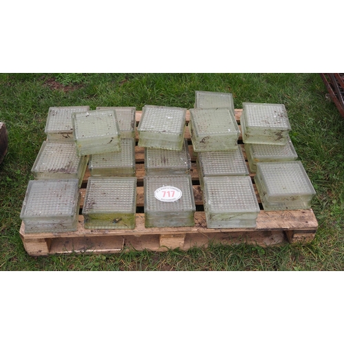 717 - 20- Glass bricks 8 x 8 x 4