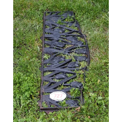 727 - Cast iron 'Tulip' pattern bench back