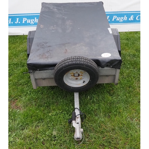 775 - Wessex single axle trailer with cover