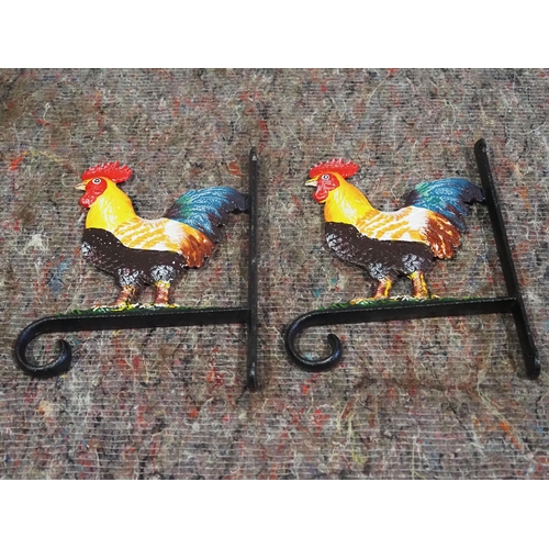 805 - 2 - Cockerel hanging brackets