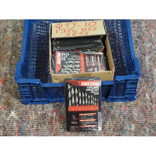 838 - 10 - 13 Piece HSS drill bit sets