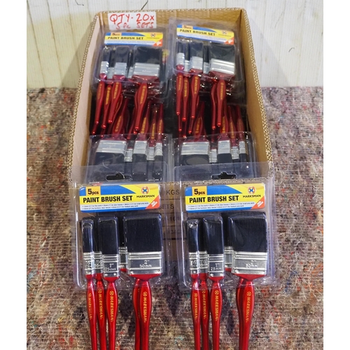 862 - 20 - 5 Piece paint brush sets