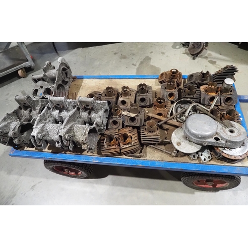 715 - Ariel Arrow engine cases and cylinder heads