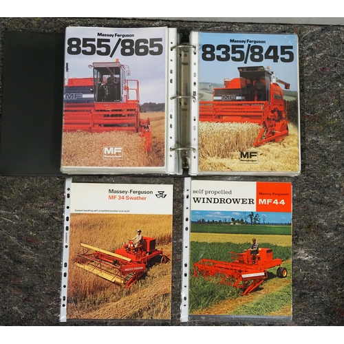 645 - Assorted Massey Ferguson combine and swather brochures