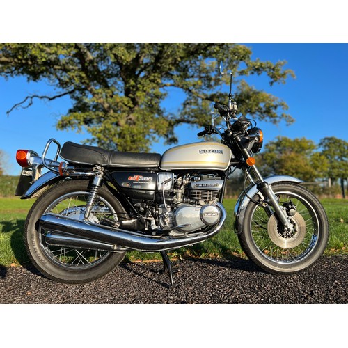 899 - Suzuki GT380 motorcycle, 1978.
Frame no. 101328
Engine no. 121548
Runs and rides, kept to a high sta... 