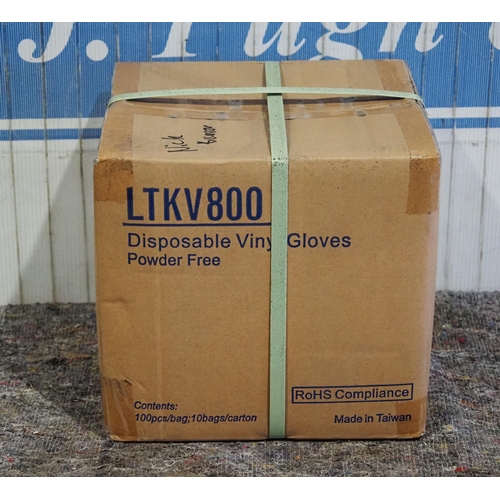 719 - 100 Disposable powder free vinyl glove XL