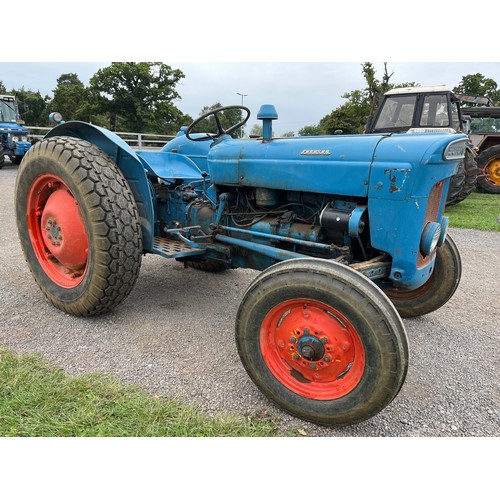 1406 - Fordson Dexta tractor. Runs & drives. On grass tyres. Key in office