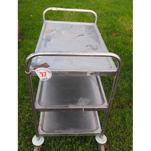 107 - Stainless steel trolley