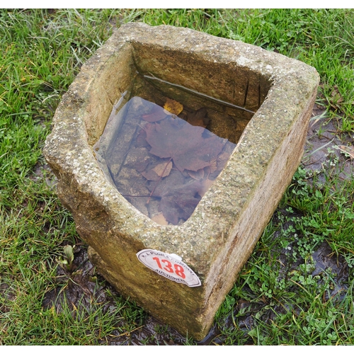 138 - Stone corner trough