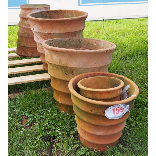 159 - Clay pots- 9