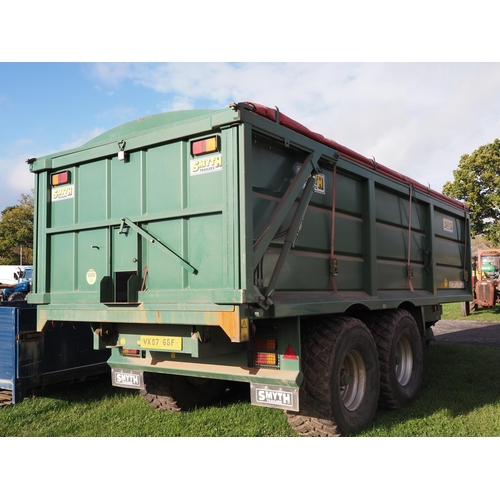1371 - Smyth Trailers RC22 16ton Field Master twin axle grain trailer. Instruction manual in office