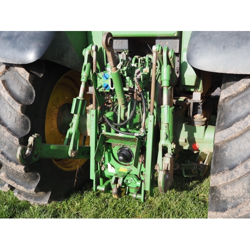 1379 - John Deere 6630 tractor. Runs and drives. 3583 hours, off local farm. Reg. VX07 GGF. V5, manual and ... 