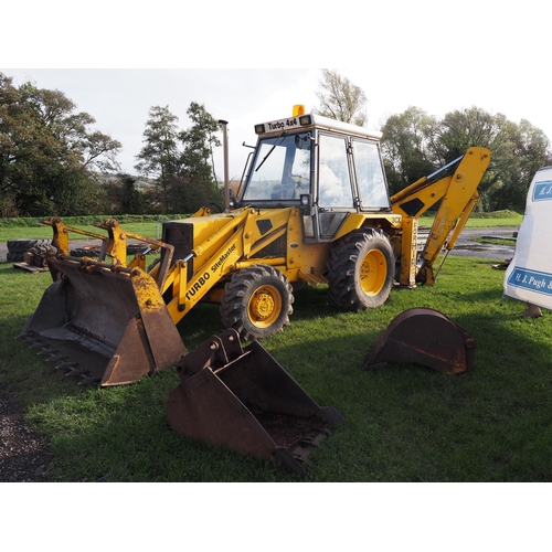 1380 - JCB 3CX Site Master Turbo. Runs and drives. With 4 in 1 front bucket, 3 buckets. Off local farm. Reg... 