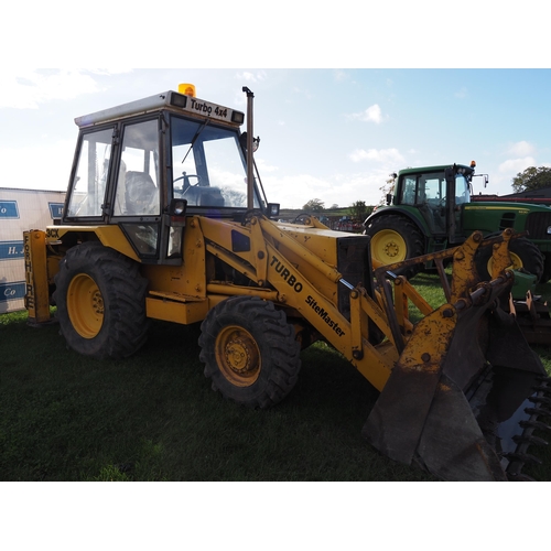 1380 - JCB 3CX Site Master Turbo. Runs and drives. With 4 in 1 front bucket, 3 buckets. Off local farm. Reg... 