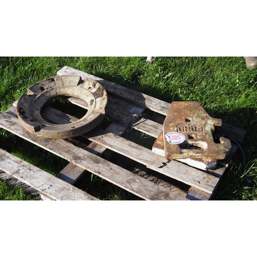 1385 - 2- Ford front weights and wheel weight