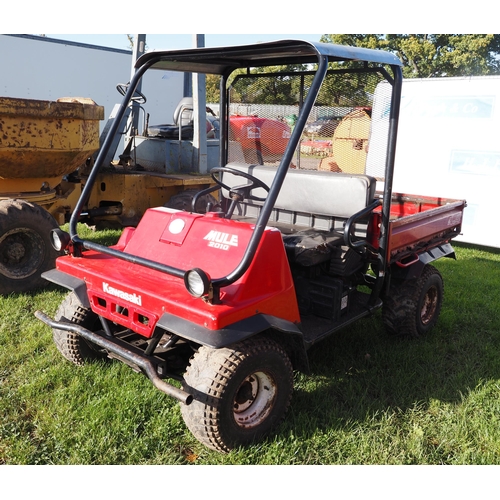 1393 - Kawasaki Mule 4x4. Runs and drives. 2010. Keys in office