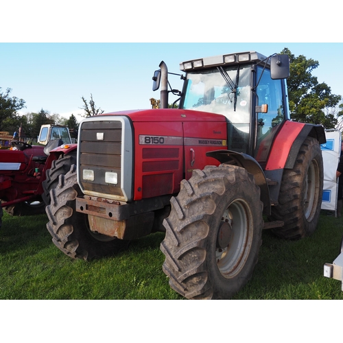 1396 - Massey Ferguson 8150 Dynashift tractor. Runs and drives. 7779 hours showing. Reg. R532 BKV