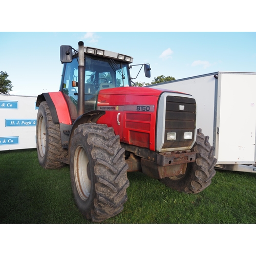 1396 - Massey Ferguson 8150 Dynashift tractor. Runs and drives. 7779 hours showing. Reg. R532 BKV