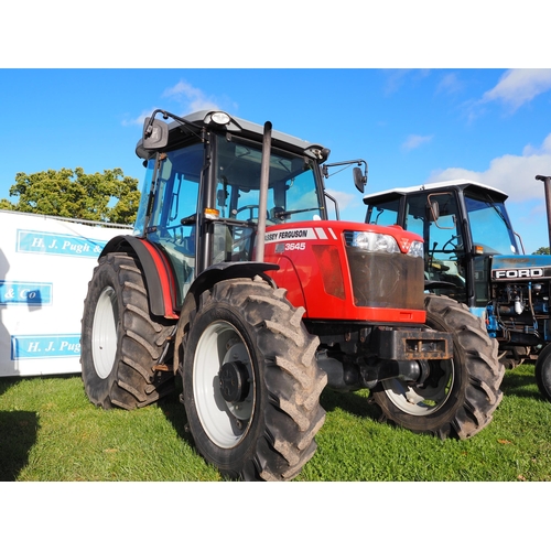 1409 - Massey Ferguson 3645 tractor. 1684 hours showing. Reg. DX58 DXU. Keys in office