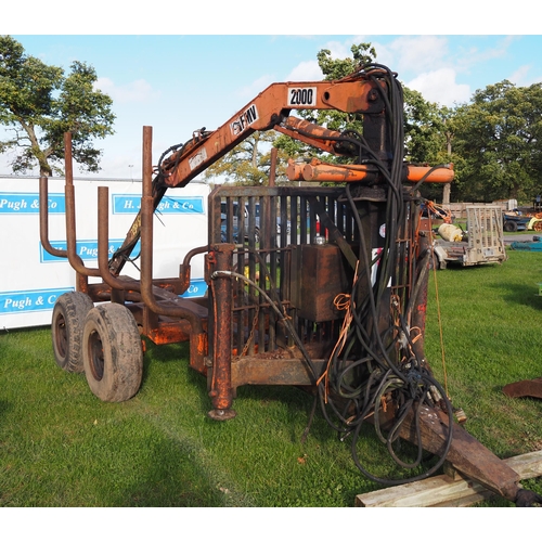 1475 - Logging trailer fitted with FMV2000 crane