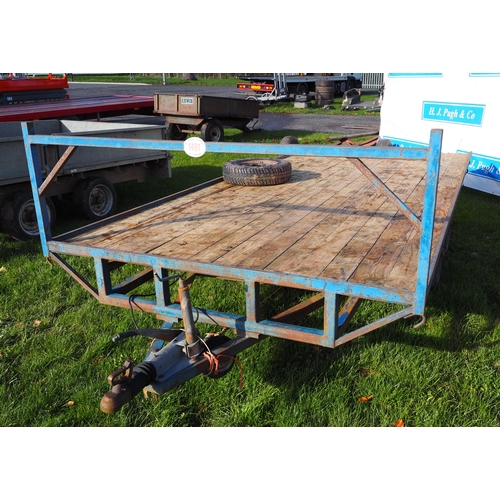 1491 - 14ft flatbed twin axle trailer