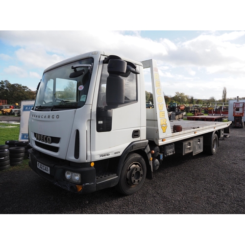 1603 - WITHDRAWN UNTIL DECEMBER SALE
Iveco Eurocargo 75E16 recovery slide bed lorry. Exported. Awaiting NOV... 