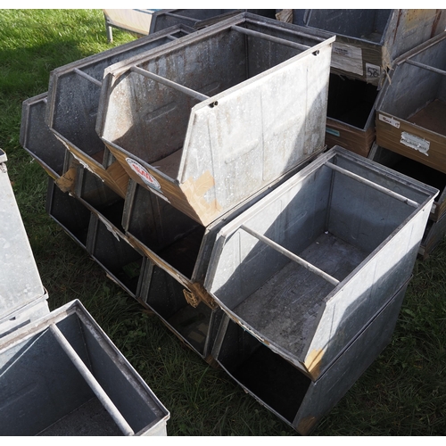 1649 - Galvanised storage bins -10