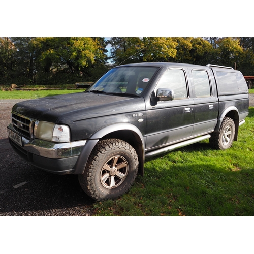 1675 - Ford Ranger double cab pick up, runs and drives. MOT until 26/5/23. Reg. RV06 KBF. Keys in office