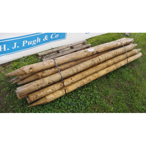 1102 - 7ft Round fencing posts- 13