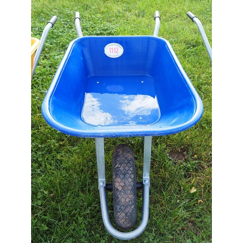 1112 - Blue wheelbarrow