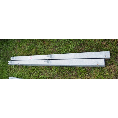 1119 - 6ft Galvanised fence post- 2