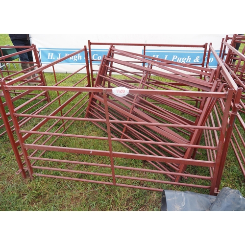 1126 - 5ft Red oxide sheep hurdles- 10