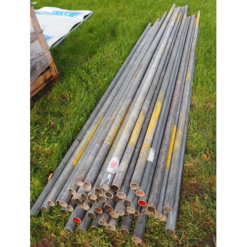 1194 - Approx.  50- 12ft Galvanised scaffold poles