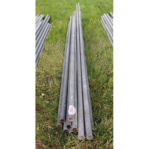 1198 - Approx. 12 -14ft Galvanised scaffold poles