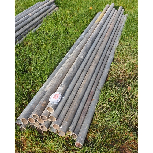 1201 - Approx. 25 -8ft Galvanised scaffold poles