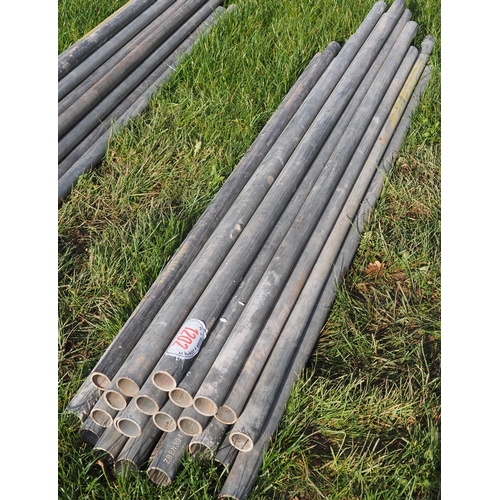 1202 - Approx. 25 -7ft Galvanised scaffold poles