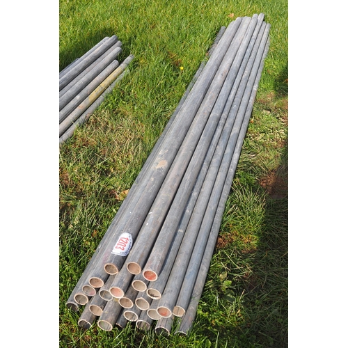 1203 - Approx. 25 -10ft Galvanised scaffold poles