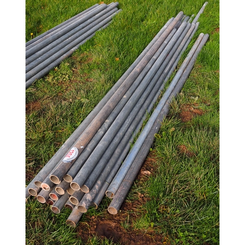 1204 - Approx. 25 -8ft Galvanised scaffold poles