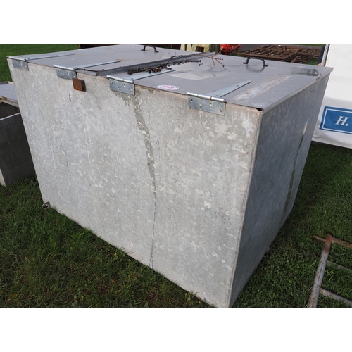 1248 - 6ft x 4ft Galvanised 2 door feed bin