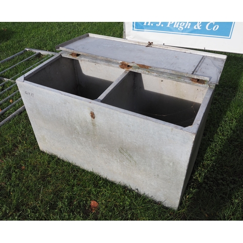 1249 - 4ft x 2ft Galvanised feed bin