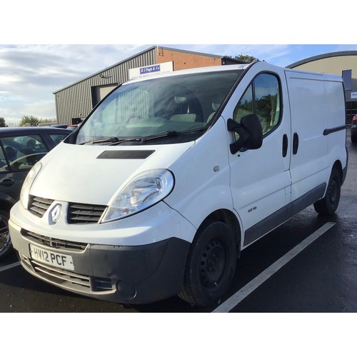 1497 - Renault Trafic SL29 DCI panel van. 2012. 1996cc. Mileage 121,613. Reg. HV12 PCF. V5 and keys in offi... 