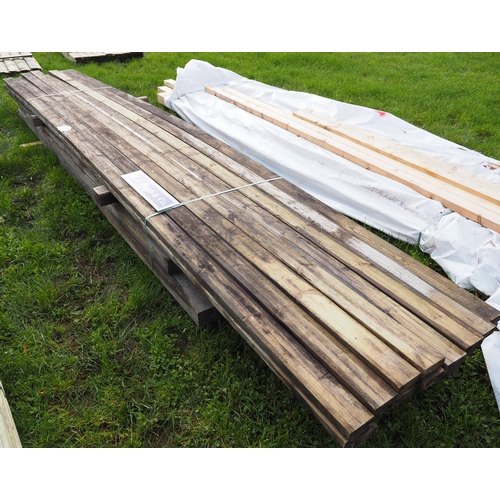 957 - Timber rails 5.1mx100x30 - 16 + other mixed boards