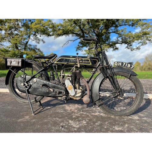 863 - Sunbeam S8 500cc flat tank motorcycle. 1921. c/w lots of paperwork. Runs and rides. All original wit... 