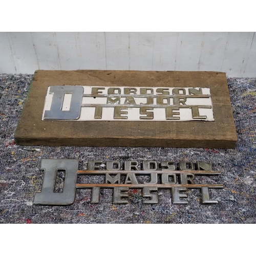 769 - Original Fordson Major diesel bonnet badges