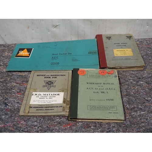 772 - AEC Matador books and complete head gasket set