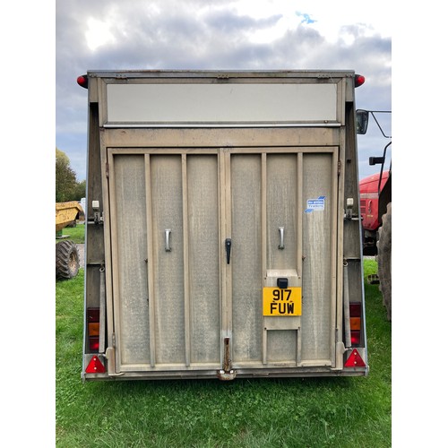 1395 - Ifor Williams BV126G twin axle box trailer. Keys in office