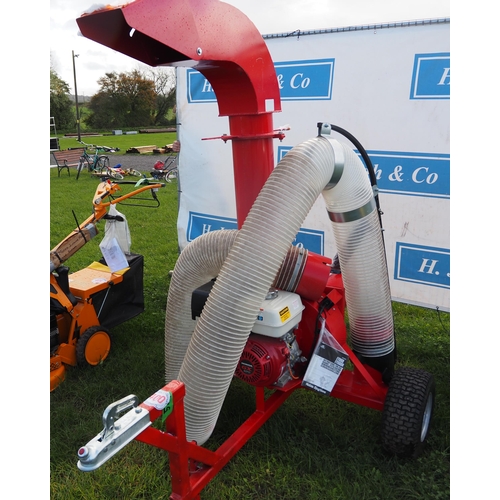 1714 - New, unused, leaf mulcher, model EX087 with Robin engine, 8 inch collection hose