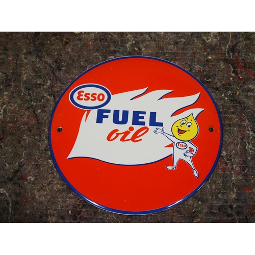 751 - Modern enamel sign - Esso fuel oil 6
