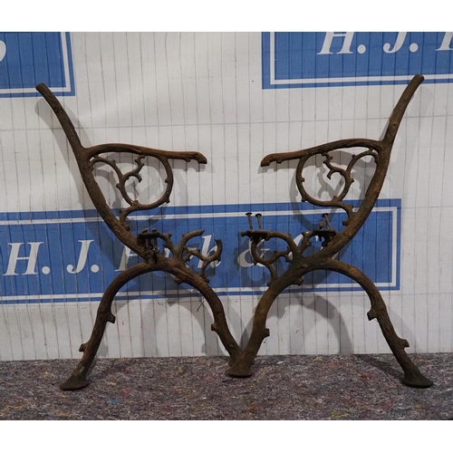 Cast iron bench ends