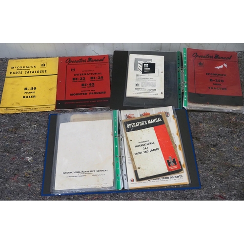 888 - International Harvester parts catalogues and operators manuals